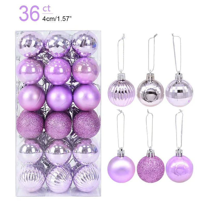 Christmas Ornament Set – Decorative Tree Balls for Holiday & New Year