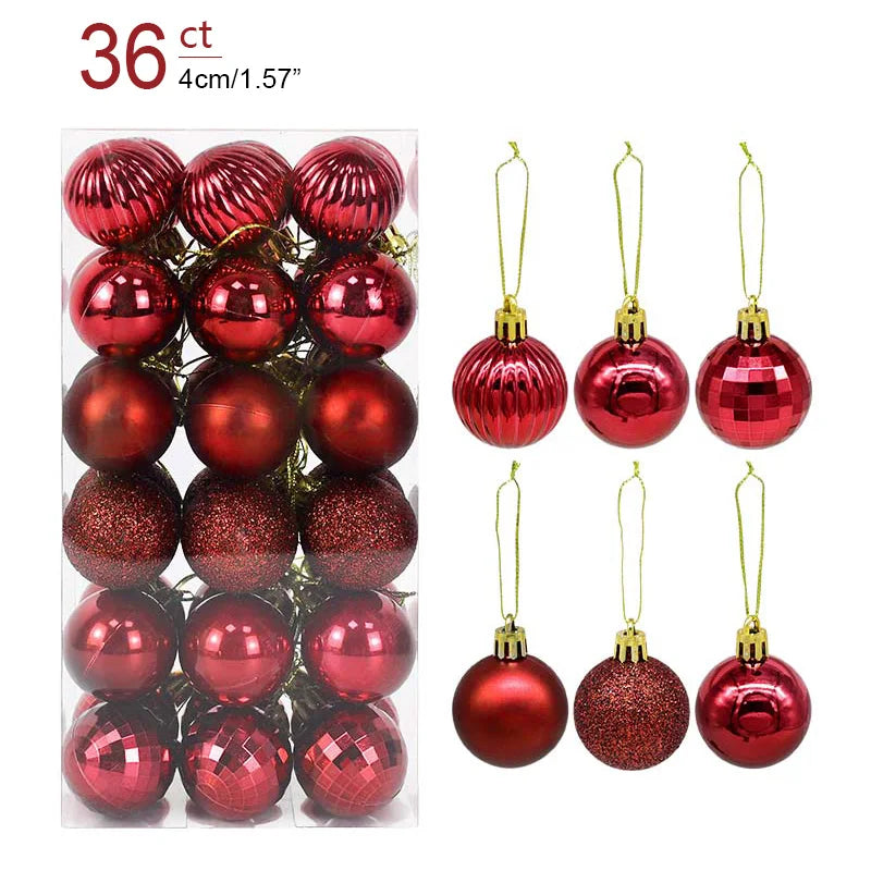 Christmas Ornament Set – Decorative Tree Balls for Holiday & New Year