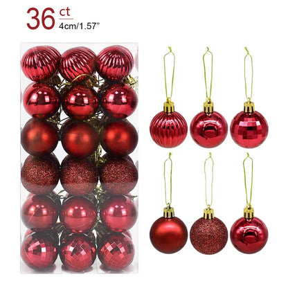 Christmas Ornament Set – Decorative Tree Balls for Holiday & New Year