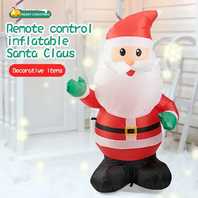 Large Inflatable Santa & Reindeer – Christmas Sleigh Decoration for Garden or Lawn