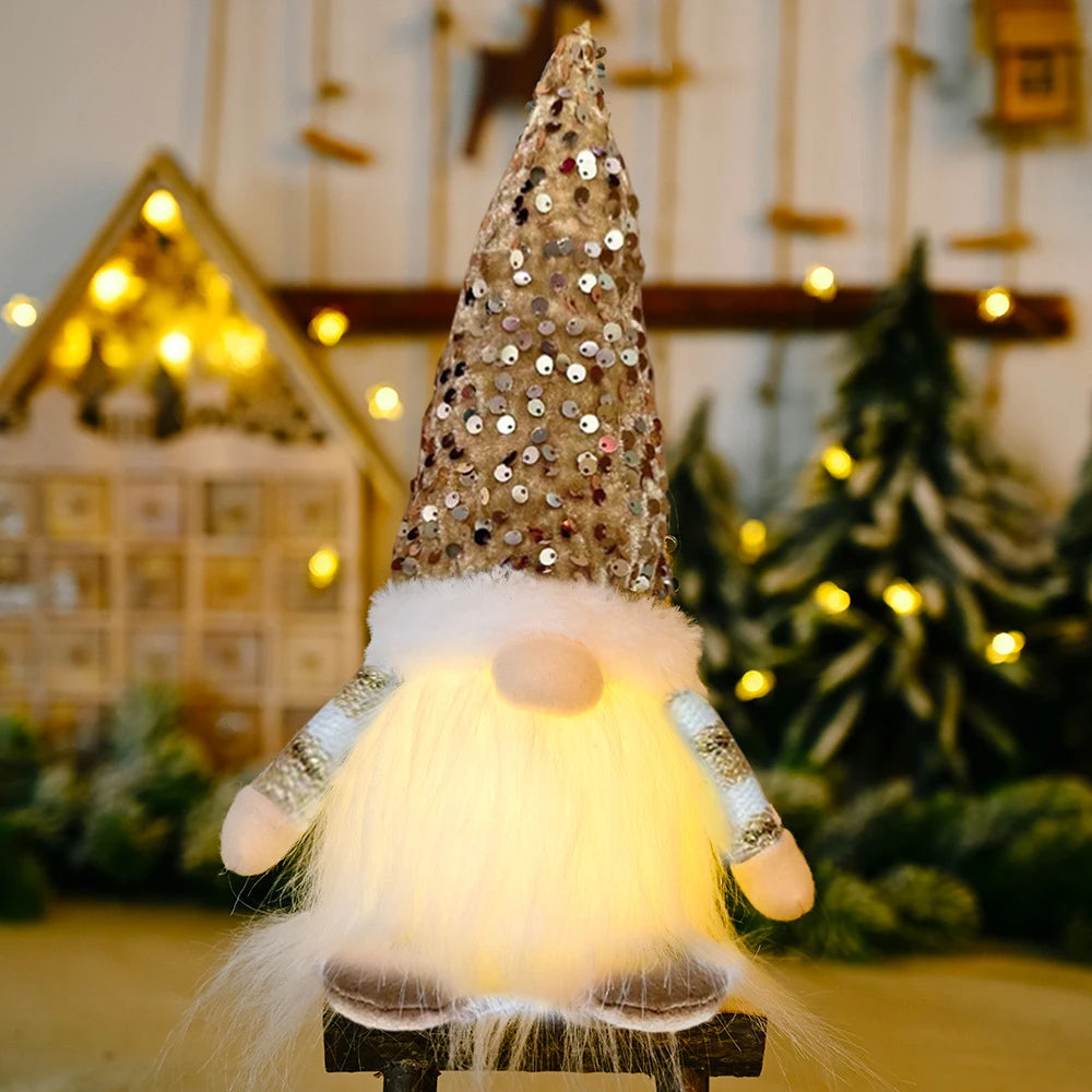 Christmas Gnome Decorative Doll with LED Light