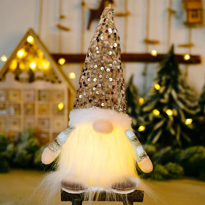 Christmas Gnome Decorative Doll with LED Light