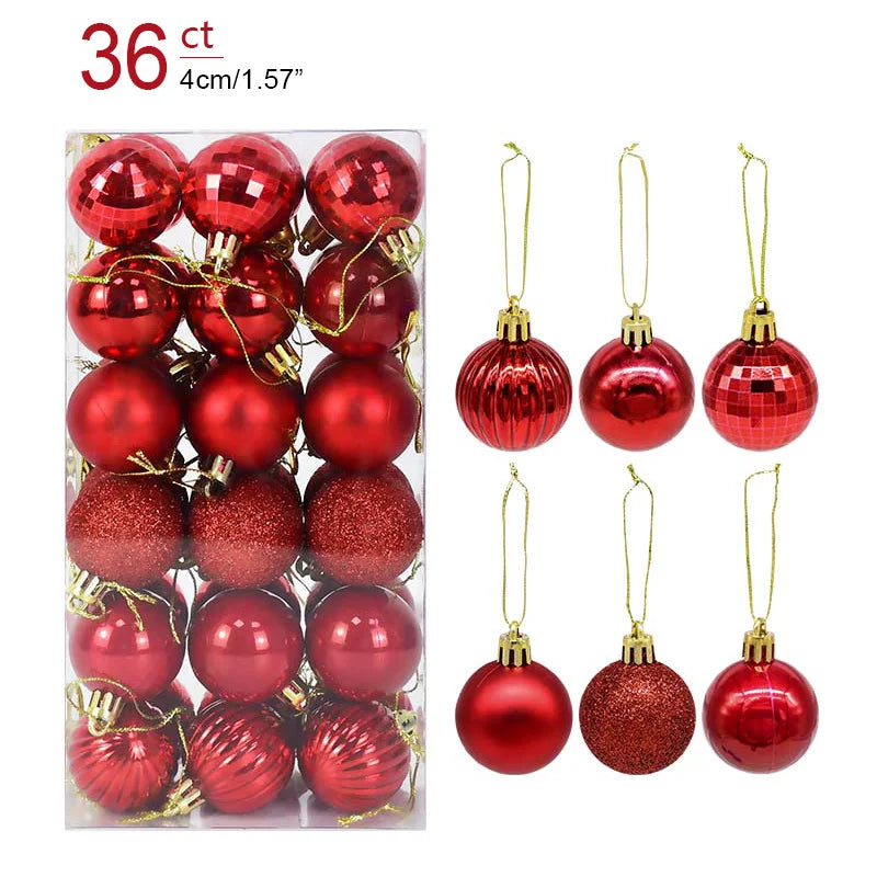 Christmas Ornament Set – Decorative Tree Balls for Holiday & New Year