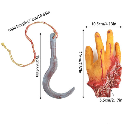2025 Halloween Fake Human Arm Plastic Hands Foot Bloody Dead Body Parts Outdoor Haunted House Scary Props Halloween Decorations