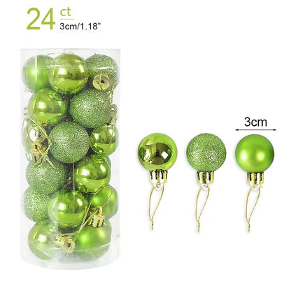 Christmas Ornament Set – Decorative Tree Balls for Holiday & New Year