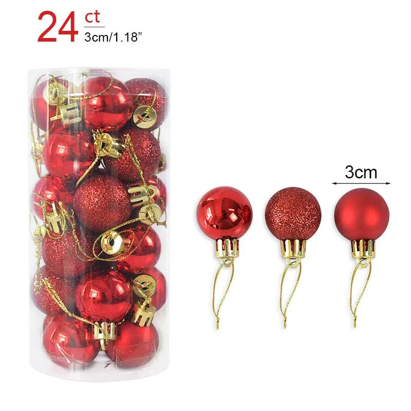 Christmas Ornament Set – Decorative Tree Balls for Holiday & New Year