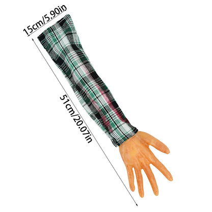 2025 Halloween Fake Human Arm Plastic Hands Foot Bloody Dead Body Parts Outdoor Haunted House Scary Props Halloween Decorations