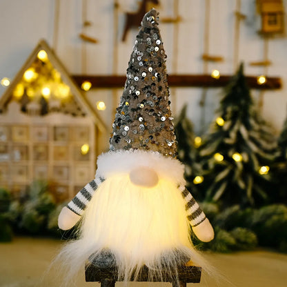Christmas Gnome Decorative Doll with LED Light