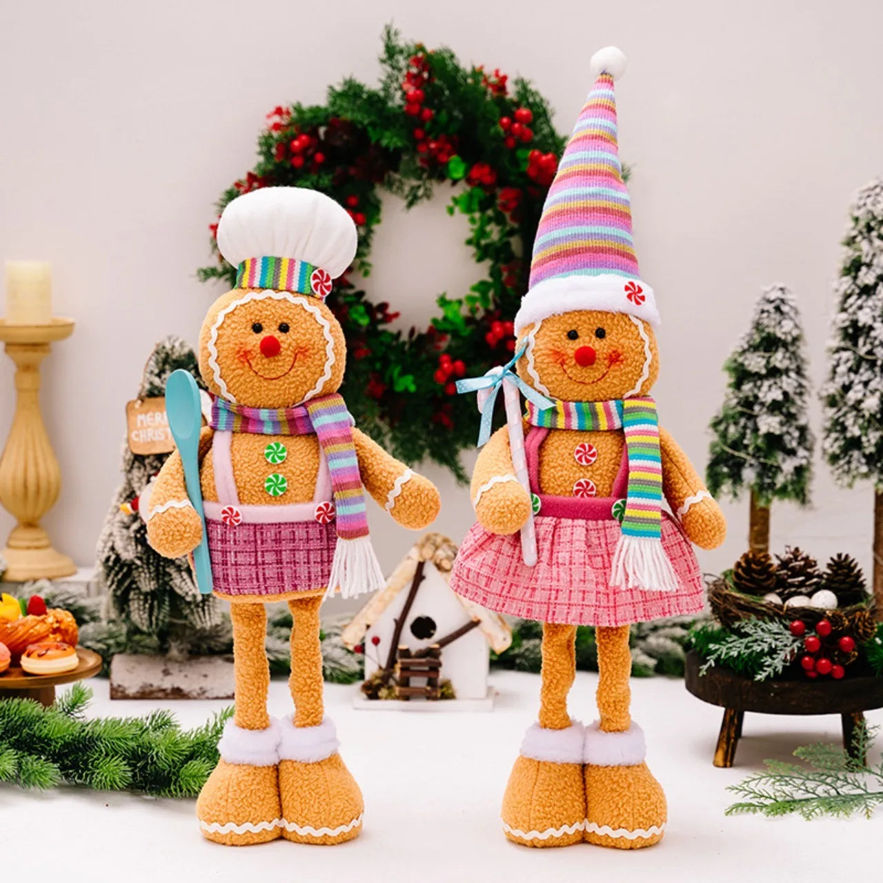 Retractable Gingerbread Man Decorative Legs – 1 or 2 pcs (52cm / 68cm)