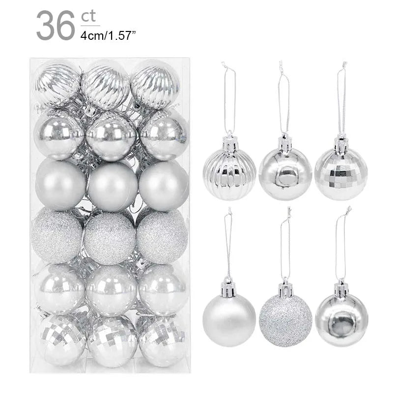 Christmas Ornament Set – Decorative Tree Balls for Holiday & New Year
