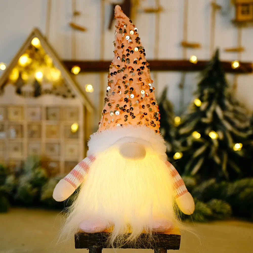 Christmas Gnome Decorative Doll with LED Light
