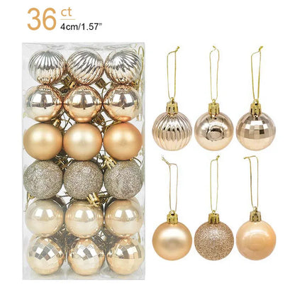 Christmas Ornament Set – Decorative Tree Balls for Holiday & New Year