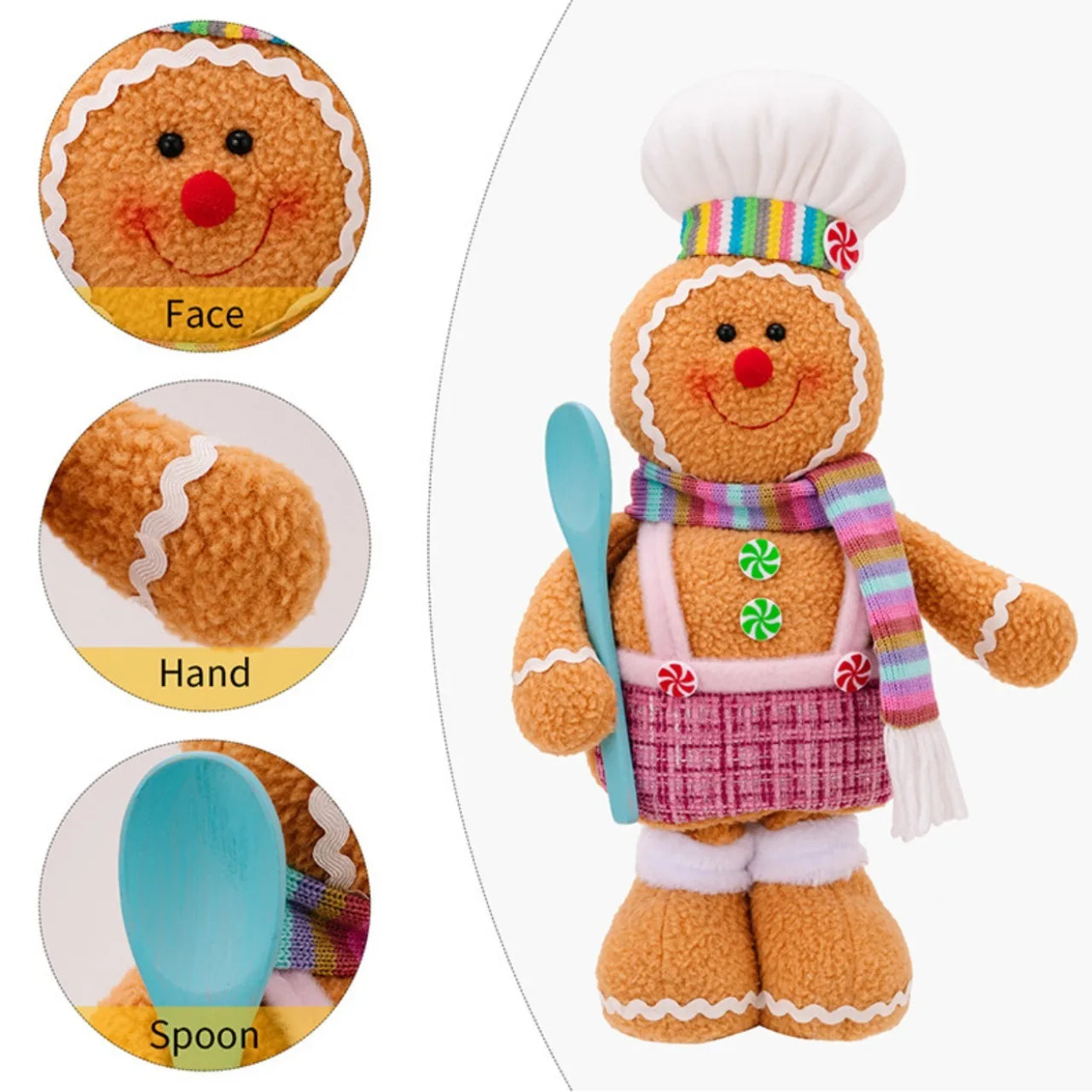 Retractable Gingerbread Man Decorative Legs – 1 or 2 pcs (52cm / 68cm)