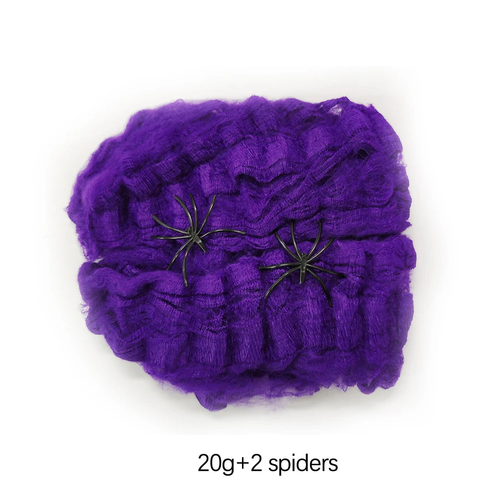 Halloween Decoration Party Accessories Decorations for Events Scream Festa Spider Web Black Outdoor Props Haunted House Spider