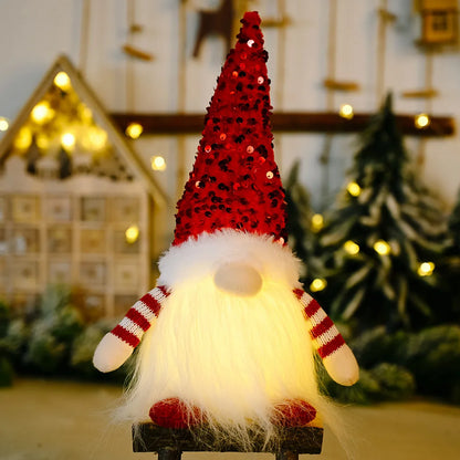 Christmas Gnome Decorative Doll with LED Light