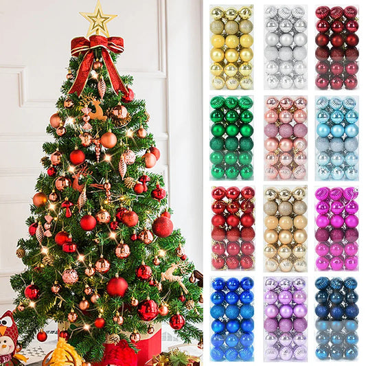 Christmas Ornament Set – Decorative Tree Balls for Holiday & New Year