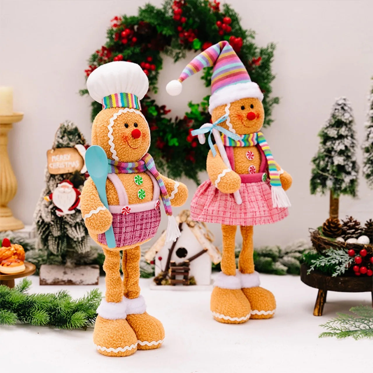 Retractable Gingerbread Man Decorative Legs – 1 or 2 pcs (52cm / 68cm)