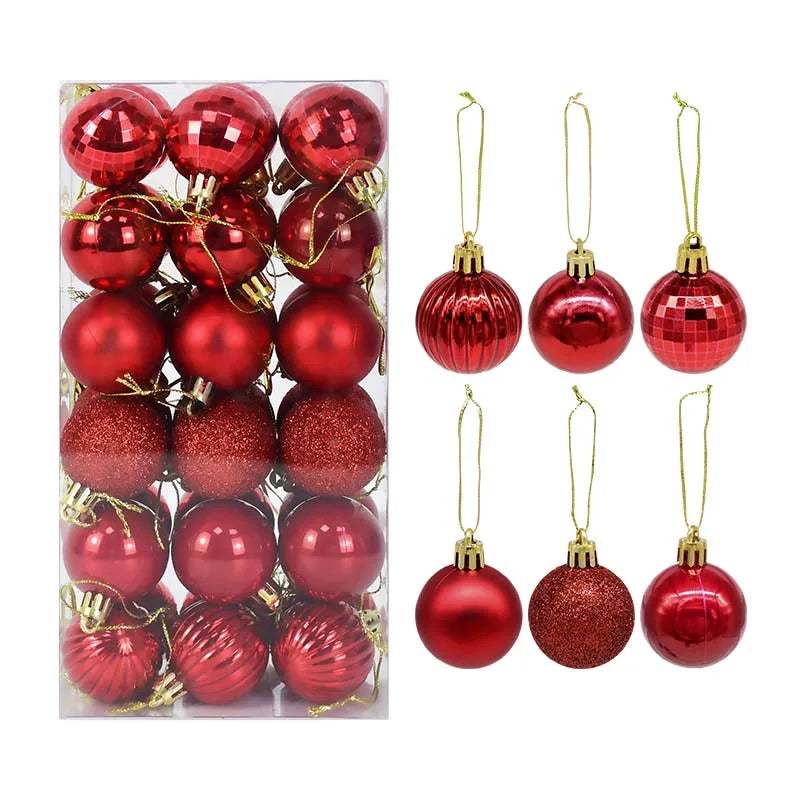 Christmas Ornament Set – Decorative Tree Balls for Holiday & New Year