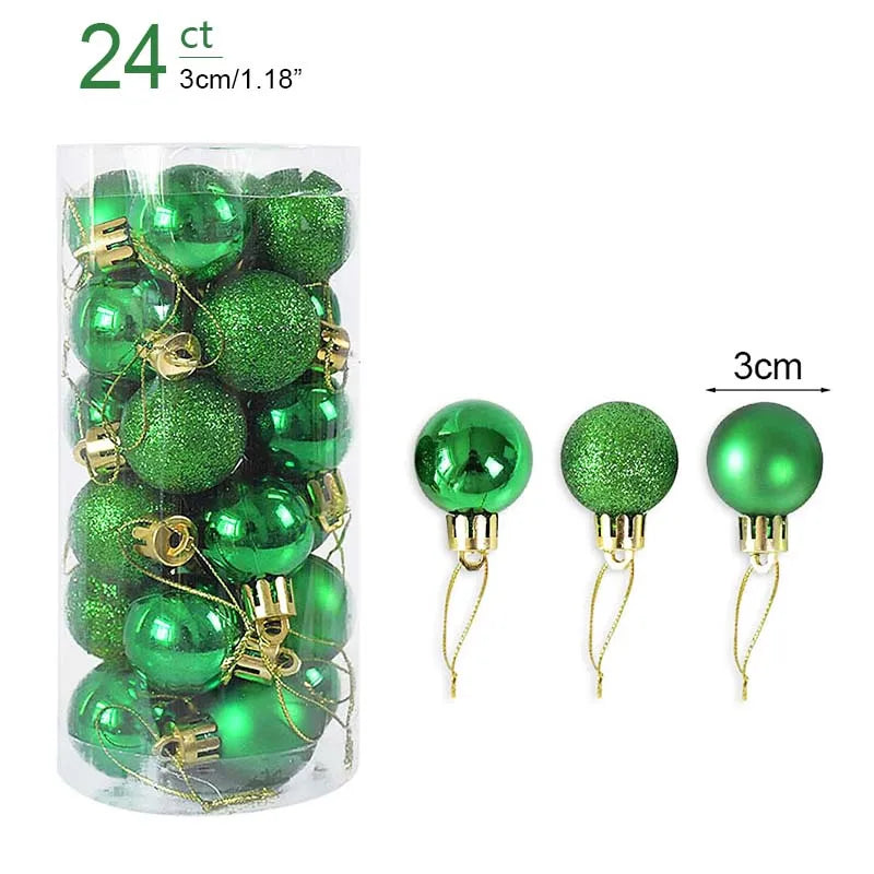 Christmas Ornament Set – Decorative Tree Balls for Holiday & New Year
