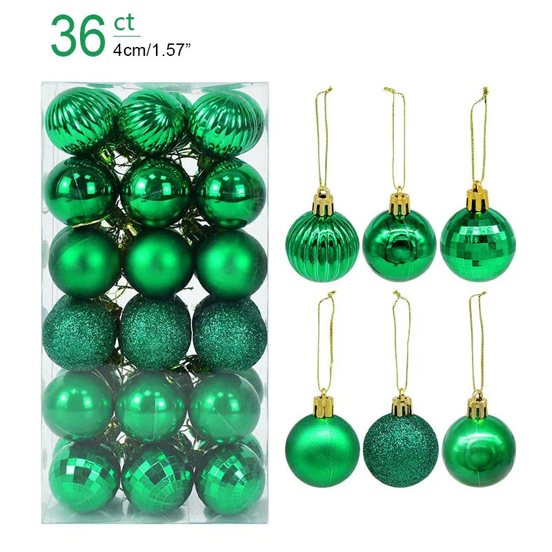 Christmas Ornament Set – Decorative Tree Balls for Holiday & New Year