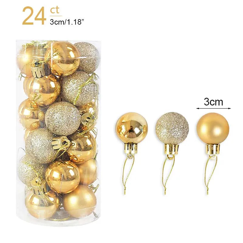 Christmas Ornament Set – Decorative Tree Balls for Holiday & New Year