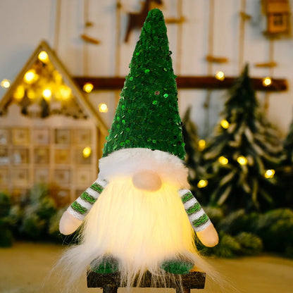 Christmas Gnome Decorative Doll with LED Light